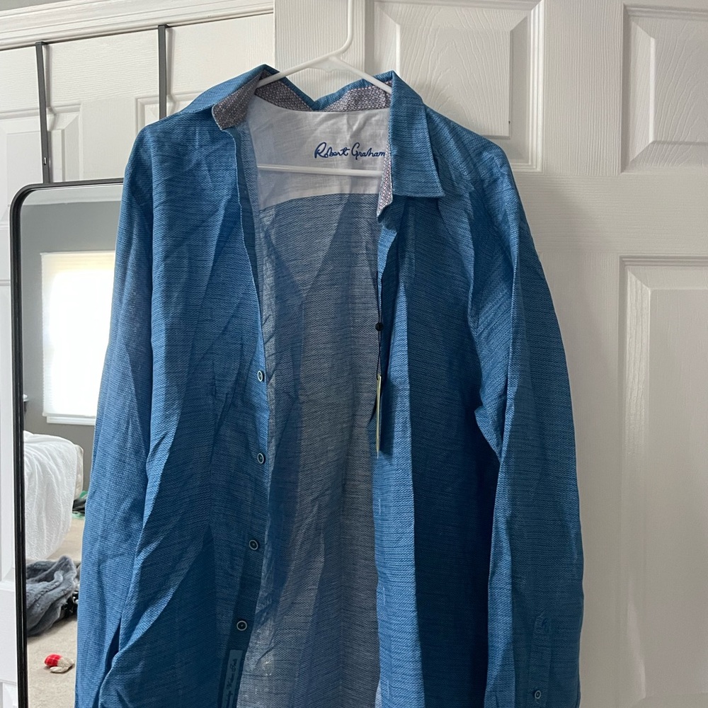 Robert graham brand new lightweight collared shirt